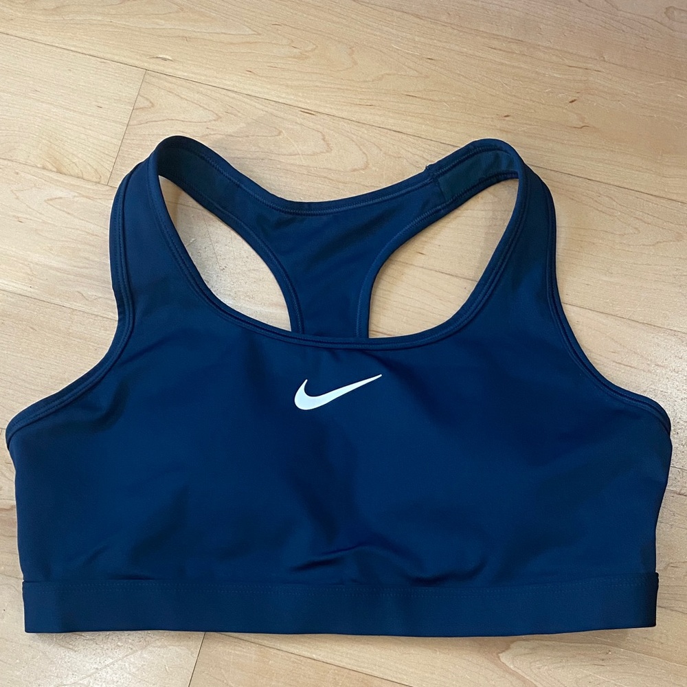 Nike Swoosh Medium Support Women's Padded Sports Bra - Navy